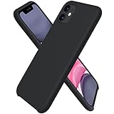ORNARTO kompatibel mit iPhone 11 Silikon Case, Hülle Ultra Dünne Flüssig Silikon Handyhülle Schutz für iPhone 11 (2019) 6,1 Zoll -Mitternachts Schwarz