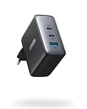 100W USB C Ladegerät, Anker 736 Charger (Nano II) Schnellladegerät, 3-Port USB C Netzteil für MacBook Pro/Air, iPad Pro, Galaxy S22/S20, iPhone 15/Pro