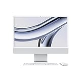 Apple 2023 iMac All-in-One Desktop-Computer mit M3 Chip: 8-Core CPU, 8-Core GPU, 24' 4.5K Retina Display, 8 GB gemeinsamer Arbeitsspeicher, 256 GB SSD Speicher, passendes Zubehör. Silber