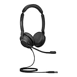 Jabra Evolve2 30 Headset – Stereo Kopfhörer mit Noise Cancelling – UC zertifiziert – mit 2-Mikrofon Anruf-Technologie – USB-A Kabel – Schwarz
