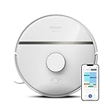 PHILIPS Homerun Serie 3000 Saugroboter mit Wischfunktion, ultrastarke Saugleistung (4.000 Pa), Lasernavigation, 200 Min. Laufzeit, Staubsauger Roboter für Teppiche & Tierhaare, App, Weiß, XU3000/02