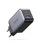 UGREEN Nexode USB C Ladegerät 65W GaN Charger 3-Port PD Netzteil 60W PPS kompatibel mit MacBook Pro/Air, iPhone 16 Pro Max/16/15 Pro Max/15 Pro, iPad Pro, Galaxy S24 Ultra/S23/S22(Schwarz)