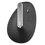 Logitech MX Vertical, Ergonomische Kabellose Maus, Bluetooth und 2.4 GHz Verbindung via Unifying USB-Empfänger, 4000 DPI Sensor, Wiederaufladbarer Akku, 4 Tasten, Multi-Device, PC/Mac/iPadOS - Graphit