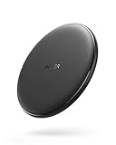 Anker 10W Max kabelloses Ladepad, 313 Wireless Charger(Pad) Qi-zertifiziertes Ladegerät, Geeignet für iPhone 12/Pro/mini/Pro Max, Schnellladeleistung für Galaxy S22 S21 S20 Note10(Ohne Netzteil)