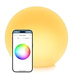 Eve Flare (Apple Home) – Tragbare smarte LED-Kugelleuchte, wasserbeständig, weißes & farbiges Licht, 90 lm, Ø 25 cm, dimmbar, keine Bridge nötig, Bluetooth & Thread, App-Steuerung