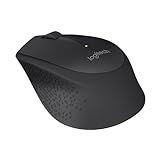 Logitech M280 Kabellose Maus, 2,4 GHz mit USB-Nano-Empfänger, 1000 DPI Optical Tracking, 3 Tasten, 18 Monate Batterielaufzeit, Kompatibel mit PC, Mac, Laptop, Chromebook - Schwarz