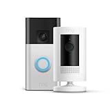 Die neue Ring Akku-Videotürklingel (Battery Video Doorbell) + Außenkamera Akku (Stick Up Cam) | WLAN-Videotürklingel-Sicherheitskamera, Selbstinstallation (in 5 Minuten) | Privatsphäre-Einstellungen