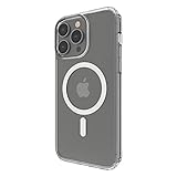 Belkin mit MagSafe kompatible iPhone 14 Pro Max-Hülle, durchsichtiges, magnetisches Case mit integrierten Magneten und Kameraschutz durch erhöhte Ränder, geeignet zum kabellosen Laden mit MagSafe