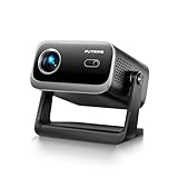 Beamer【Elektrischer Fokus/Auto Trapezkorrektur】 WiFi Bluetooth Tragbarer Mini Projektor Full HD 1080P unterstützt, staubdichter LED Beamer 145° Drehbarer 50% Zoom für Heimkino/Outdoor Handy Beamer