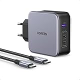 UGREEN Nexode 140W USB C Ladegerät PD 3.1 USB C Netzteil GaN 3-Port Power Adapter kompatibel mit MacBook Pro 16' 2021, Dell XPS, iPhone 15 Pro Max/Pro/15/14 Pro Max/14, Galaxy S23 Ultra/S23/S22 usw.