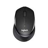 Logitech M330 SILENT PLUS Kabellose Maus, 2,4 GHz mit USB-Nano-Empfänger, 1000 DPI Optical Tracking, 2 Jahre Batterielaufzeit, Kompatibel mit PC, Mac, Laptop, Chromebook - Schwarz