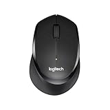 Logitech M330 SILENT PLUS Kabellose Maus, 2,4 GHz mit USB-Nano-Empfänger, 1000 DPI Optical Tracking, 2 Jahre Batterielaufzeit, Kompatibel mit PC, Mac, Laptop, Chromebook - Schwarz