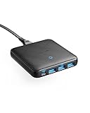 Anker 65W 4-Port PIQ 3.0 & GaN Schnellladenetzteil, PowerPort Atom III Ladegerät, 45W USB-C Anschluss, Für MacBook, Laptop, iPad Pro, iPhone 15, Galaxy, Pixel