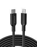 Anker PowerLine II USB C auf Lightning Kabel,300cm lang, MFi-Zertifiziert, für iPhone 13/13 Pro/12/12 Pro Max/11 Pro/X/XS/XR/8 Plus, für Typ-C Ladegeräte,Unterstützt Power Delivery(Schwarz)