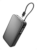 AMEGAT 100W Powerbank mit Integriertem USB-C Kabel, 20000mAh Tragbares Ladegerät 130W Max Schnelllade-Akku, 2 USB-C und 1 USB-A, für Laptops, Smartphones, Tablets, Ohrhörer und mehr