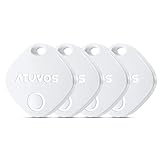 ATUVOS Schlüsselfinder KeyFinder 4er Pack, iOS Smart Bluetooth Tracker Tag Kompatibel mit Apple Wo ist? APP (iOS NUR, Android Not Supported), Key Finder für Gepäck/Taschen/Koffer, Austauschbarer Akku