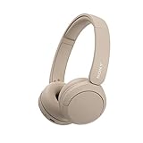 Sony WH-CH520 Kabellose Bluetooth-Kopfhörer - bis zu 50 Stunden Akkulaufzeit mit Schnellladefunktion, On-Ear-Modell - Beige