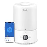 LEVOIT 3L Top Fill Luftbefeuchter, 360° Drehbare Düse Cool Mist Humidifier, 28dB leise, 25H, Raumluftbefeuchter & Aroma Diffuser für Kinderzimmer Schlafzimmer Pflanzen, automatische Abschaltung