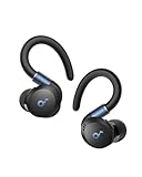 soundcore von Anker Sport X20, kabellose Workout Kopfhörer, drehbare und ausziehbare Ohrhaken, Geräuschunterdrückung, tiefer Bass, IP68 wasserdicht, schweißfest, staubdicht, 48h Play, Sport Kopfhörer