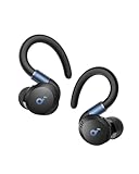 soundcore von Anker Sport X20, kabellose Workout Kopfhörer, drehbare und ausziehbare Ohrhaken, Geräuschunterdrückung, tiefer Bass, IP68 wasserdicht, schweißfest, staubdicht, 48h Play, Sport Kopfhörer