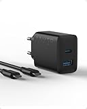 Anker 20W USB C Ladegerät, iPad Netzteil, USB-Schnellladenetzteil, iPad Ladegerät, Kompatibel mit iPhone 15/iPhone 15 Plus/iPhone 15 Pro/iPhone 15 Pro Max/iPad und mehr (mit 150cm USB-C Kabel)