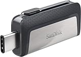 SanDisk Ultra Dual Drive USB Type-C Laufwerk Smartphone Speicher 256 GB (Mobiler Speicher, USB 3.1, versenkbarer Doppelanschluss, 150 MB/s Übertragungsraten, USB Laufwerk)