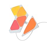 Nanoleaf Shapes Mini Triangle Starter Kit, 5 Smarten Dreieckigen Mini LED Panels RGBW - Modulare WLAN 16 Mio. Farben Wandleuchte Innen, Musik & Bildschirm Sync, Funktioniert mit Alexa, Deko & Gaming