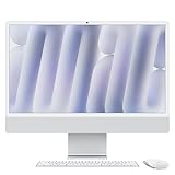 Apple iMac All-in-One Desktop-Computer mit M4 Chip mit 10 Core CPU und 10 Core GPU: 24' Retina Display, 16 GB gemeinsamer Arbeitsspeicher, 512 GB SSD Speicher, passendes Zubehör; Silber