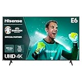 Hisense 58E6NT 146cm (58 Zoll) Fernseher, 4K UHD Smart TV, Precision Colour, HDR, Dolby Vision, 60Hz, Triple Tuner DVB-C/S/S2/T/T2, WiFi, HDMI 2.1, Bluetooth, Alexa Built-in, Schwarz, [2024]