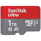 SanDisk Ultra Android microSDXC UHS-I Speicherkarte 1 TB + Adapter (Für Smartphones und Tablets, A1, Class 10, U1, Full HD-Videos, bis zu 150 MB/s Lesegeschwindigkeit)