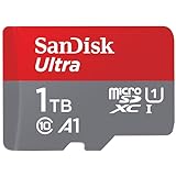 SanDisk Ultra Android microSDXC UHS-I Speicherkarte 1 TB + Adapter (Für Smartphones und Tablets, A1, Class 10, U1, Full HD-Videos, bis zu 150 MB/s Lesegeschwindigkeit)