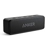 Anker SoundCore 2 Bluetooth Lautsprecher, Enormer mit Dualen Bass-Treibern, 24h Akku, Verbesserter IPX7 Wasserschutz, Kabelloser, für iPhone, galaxy usw.(Schwarz)