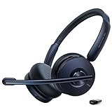 Anker PowerConf H700, Bluetooth Headset mit Mikrofon, Aktive Geräuschunterdrückung, Audioaufnahmen, Abschrift Meetings, Anrufe mit K.I, Kompatibel mit Apps, 24h Akkuleistung