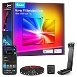 Govee TV Hintergrundbeleuchtung 3 Lite mit Fish-Eye Korrektur Funktion, Sync für 55-65 Zoll TVs, 3,6M RGBICW WiFi TV LED Strip mit Kamera, 4 Farben in 1 Lampenperle, Sprach- & APP-Steuerung