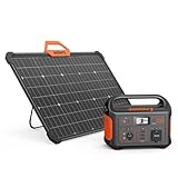 Jackery Solargenerator 500, 518WH Tragbare Powerstation mit SolarSaga 80W Solarpanel, 230V/500W mobile Stromversorgung mit LCD Anzeige für Urlaub auf dem Campingplatz, Outdoor Abenteuer & Notfälle