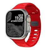 NOMAD Sport Band V2 | für Apple Watch 42/44/45/49mm | strapazierfähiges, wasserfestes Uhrenarmband | Night Watch Red