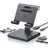 ESR 8-in-1 Portable Stand Hub, USB C Hub Docking Station, 4K@30Hz HDMI, 100W Power Delivery, 2 USB 3.0, 3,5 mm Klinke, SD/microSD Kartenleser, kompatibel mit iPad Pro/Surface/USB C Tablets und Handys