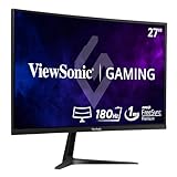 Viewsonic VX2718-2KPC-MHD 68,6 cm (27 Zoll) Curved Gaming Monitor (WQHD, Adaptive Sync, 1 ms, 165 Hz, HDMI, DP, geringer Input Lag, Lautsprecher) Schwarz - PS5/Xbox Konsole ready