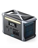 Anker SOLIX F1200 tragbare Powerstation, 757 Powerhouse 1229Wh, LiFePO4 Akku, 2X 230V/1500W Steckdosen, 2X USB-C Anschlüsse, LED Licht für Draußen, Camping, Stromausfälle