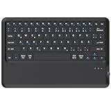 EasyAcc Bluetooth-Tastatur, kabellose Bluetooth-Tastatur kompatibel mit Windows/Android/iOS, Tastatur mit QWERTZ Deutsches Layout Tablets, Schwarz