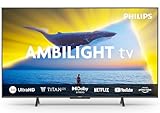 Philips Ambilight 55PUS8109 4K LED Smart TV - 55-Zoll Display mit Pixel-präziser Ultra HD, Titan OS Plattform und Dolby Atmos, Funktioniert mit Alexa und Google Sprachassistent - Satiniertes Chrom