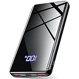 Lazci Power Bank, 22,5W Powerbank 20000mAh mit USB-C Input & Output, PD 3.0 QC 4.0 Externer Handyakkus, Kompatibel mit iPhone 15 14 13 12 Pro Max, Samsung Galaxy, iPad - Schwarz