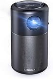 Nebula Capsule Mini Videoprojecteur Portable par Anker, Mini Projecteur Video Wi-FI Intelligent, 100 lumens Ans, Enceinte 360°, autonomie de Lecture vidéo de 4 Heures, Divertissement à Domicile