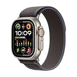 Apple Watch Ultra 2 (GPS + Cellular, 49 mm) Smartwatch mit robustem Titangehäuse und Trail Loop Armband (M/L) in Blau/Schwarz. Fitnesstracker, präzises GPS, extra Lange Batterielaufzeit, CO₂ neutral