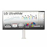 LG Electronics 34WQ68X-W.AEU IPS 21:9 UltraWide Monitor 34 Inches (86.72 cm), FHD 1080p, TFT-LCD Active Matrix with White LED Backlight, Anti-Glare, Weiß