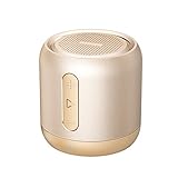 Anker Soundcore mini Bluetooth Lautsprecher, Kompakter Lautsprecher mit 15 Stunden Spielzeit, Fantastischer Sound, 20 Meter Bluetooth Reichweite, FM Radio und intensiver Bass (Gol