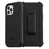 OtterBox Defender Hülle für iPhone 12 / iPhone 12 Pro, stoßfest, sturzsicher, Ultra-robust, schützende Hülle, 4X getestet nach Militärstandard, Schwarz, Keine Einzelhandelsverpackung