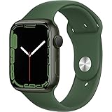 Apple Watch Series 7 (GPS, 45mm) Smartwatch - Aluminiumgehäuse Grün, Sportarmband Klee - Regular. Fitnesstracker, Blutsauerstoff und EKGApps, Always-On Retina Display, Wasserschutz