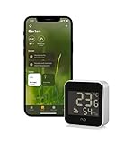 Eve Weather – Smarte Wetterstation, digitales Thermometer & Hygrometer mit Wettertrend-Anzeige, Luftfeuchtigkeit und Luftdruck, IPX4-Wasserbeständigkeit, Display, kabellos, Thread, Apple HomeKit