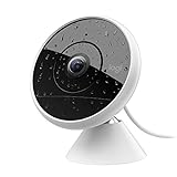 Logitech Circle 2 Überwachungskamera, HD-Video 1080p, 180° Sichtfeld, Außen- und Innen-Kamera, Wetterfest, Mit und ohne Kabel, Nachtsicht-Feature, App-Navigation - Weiß